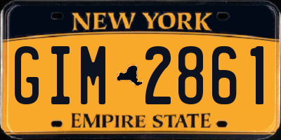 NY license plate GIM2861
