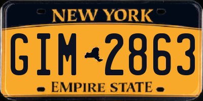 NY license plate GIM2863