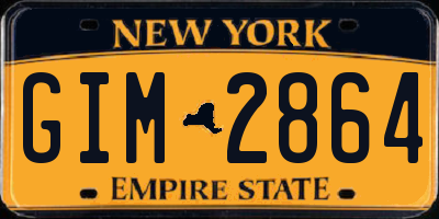 NY license plate GIM2864