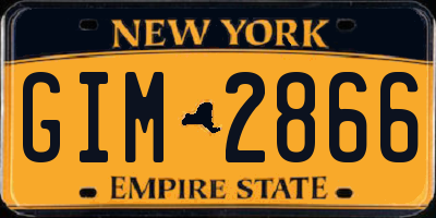 NY license plate GIM2866