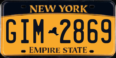 NY license plate GIM2869