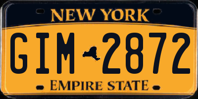 NY license plate GIM2872