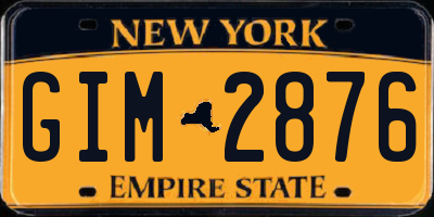 NY license plate GIM2876