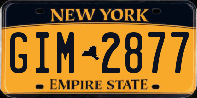 NY license plate GIM2877