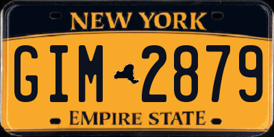 NY license plate GIM2879