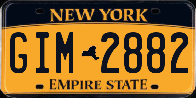 NY license plate GIM2882