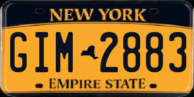 NY license plate GIM2883
