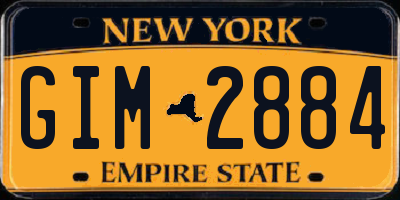NY license plate GIM2884