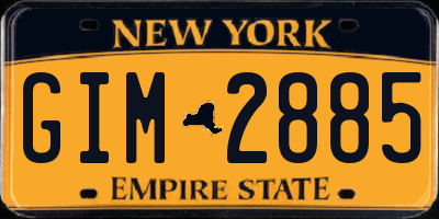 NY license plate GIM2885