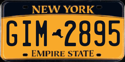NY license plate GIM2895