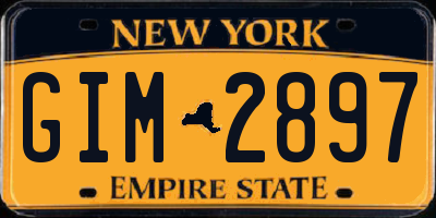 NY license plate GIM2897