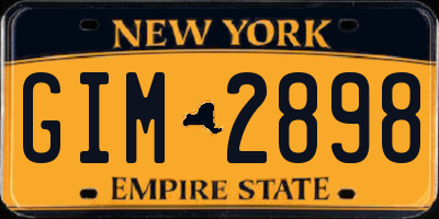 NY license plate GIM2898