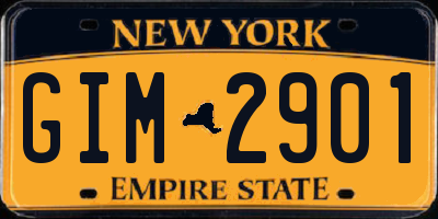 NY license plate GIM2901