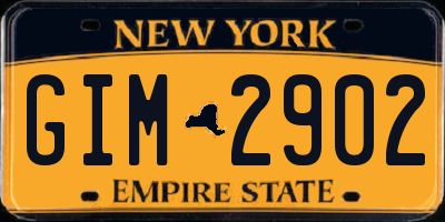 NY license plate GIM2902