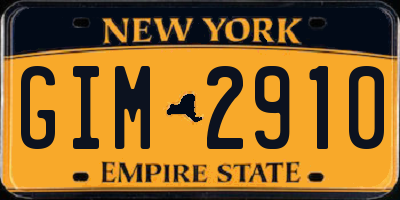NY license plate GIM2910