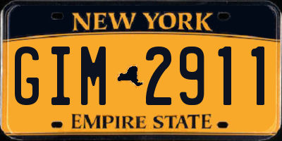 NY license plate GIM2911