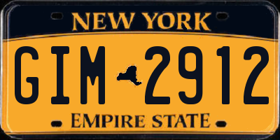 NY license plate GIM2912
