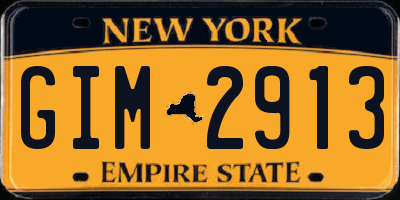 NY license plate GIM2913