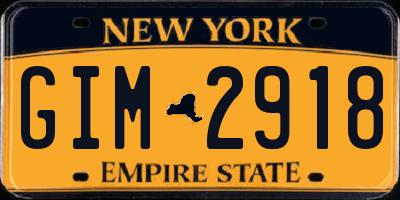 NY license plate GIM2918