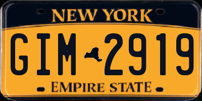 NY license plate GIM2919