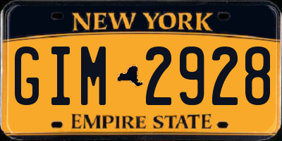 NY license plate GIM2928