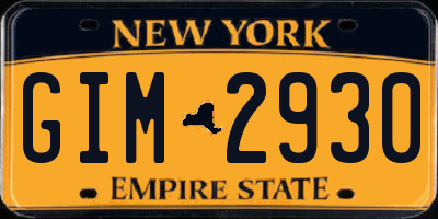 NY license plate GIM2930