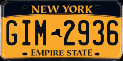 NY license plate GIM2936