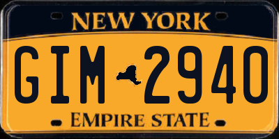 NY license plate GIM2940