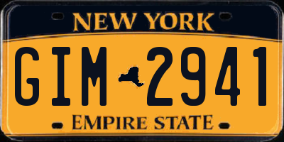 NY license plate GIM2941