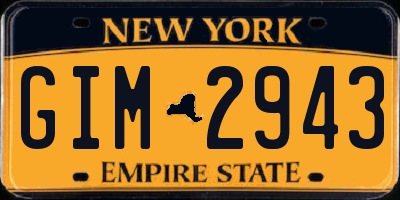 NY license plate GIM2943