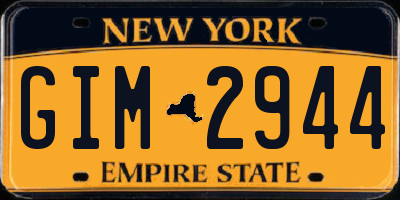 NY license plate GIM2944