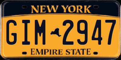 NY license plate GIM2947