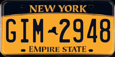 NY license plate GIM2948
