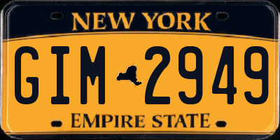 NY license plate GIM2949