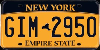 NY license plate GIM2950