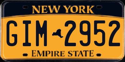 NY license plate GIM2952