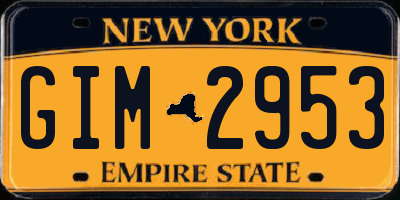 NY license plate GIM2953