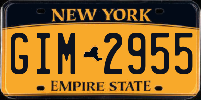 NY license plate GIM2955