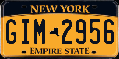 NY license plate GIM2956