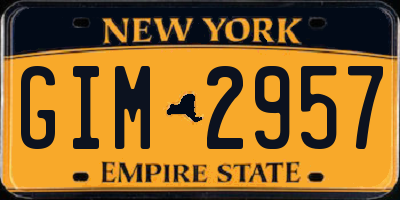 NY license plate GIM2957