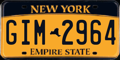 NY license plate GIM2964