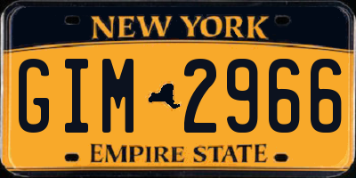 NY license plate GIM2966