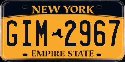 NY license plate GIM2967