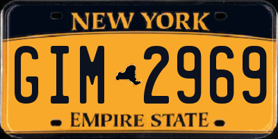 NY license plate GIM2969