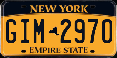 NY license plate GIM2970