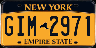 NY license plate GIM2971