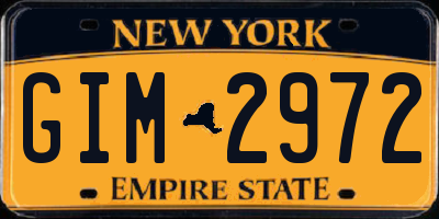 NY license plate GIM2972