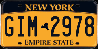 NY license plate GIM2978