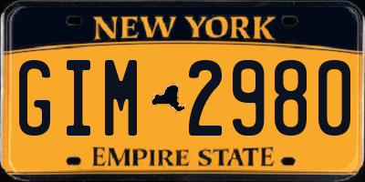 NY license plate GIM2980