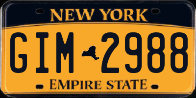NY license plate GIM2988